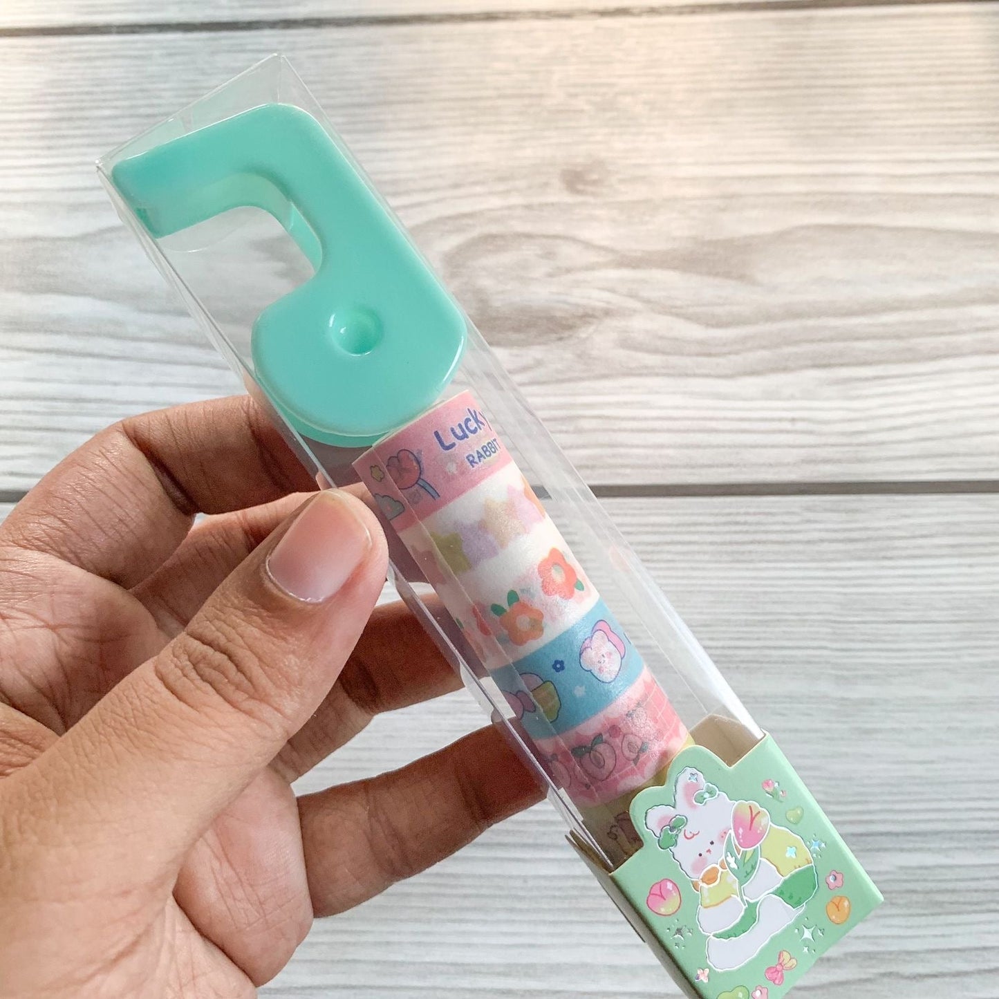 Kawaii Mini Washi Tape Rolls + Tape Dispenser