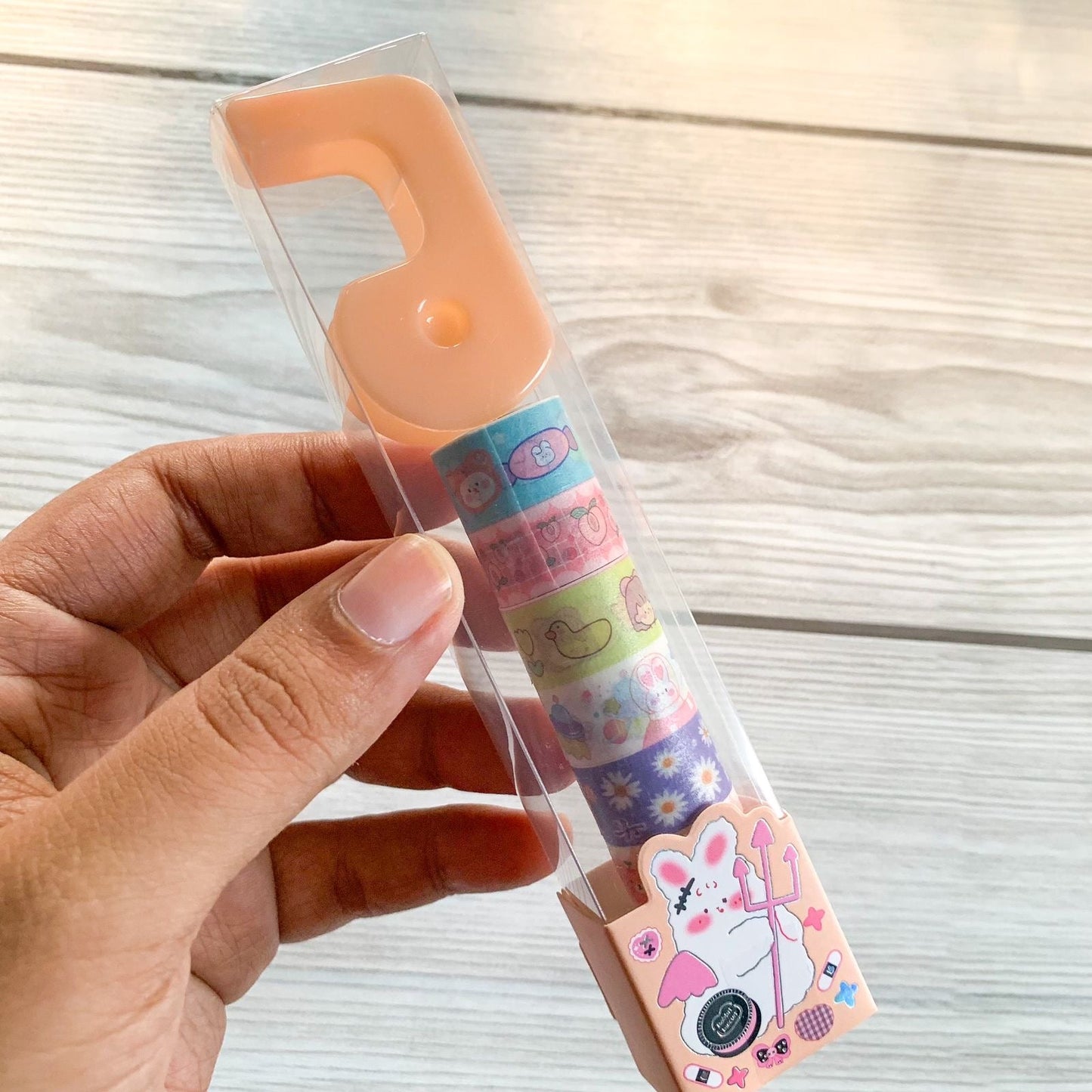 Kawaii Mini Washi Tape Rolls + Tape Dispenser