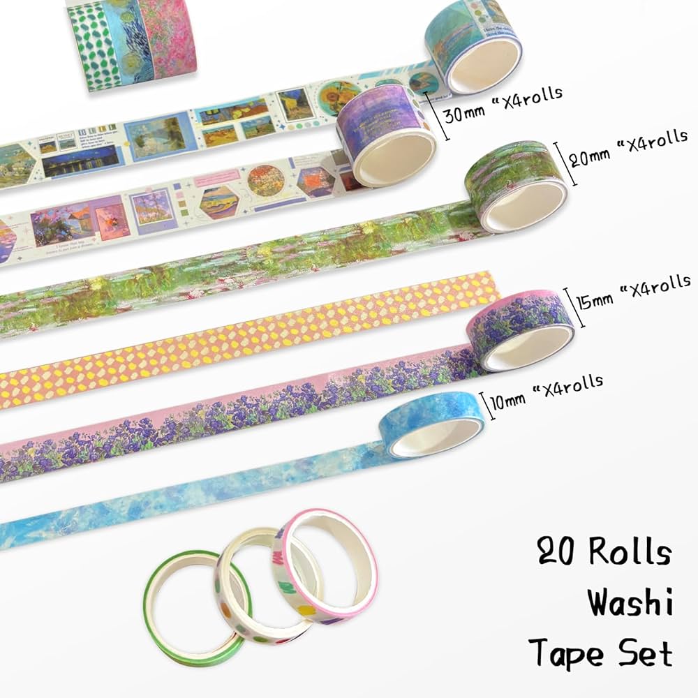 Washi Tape Set of 20 Rolls