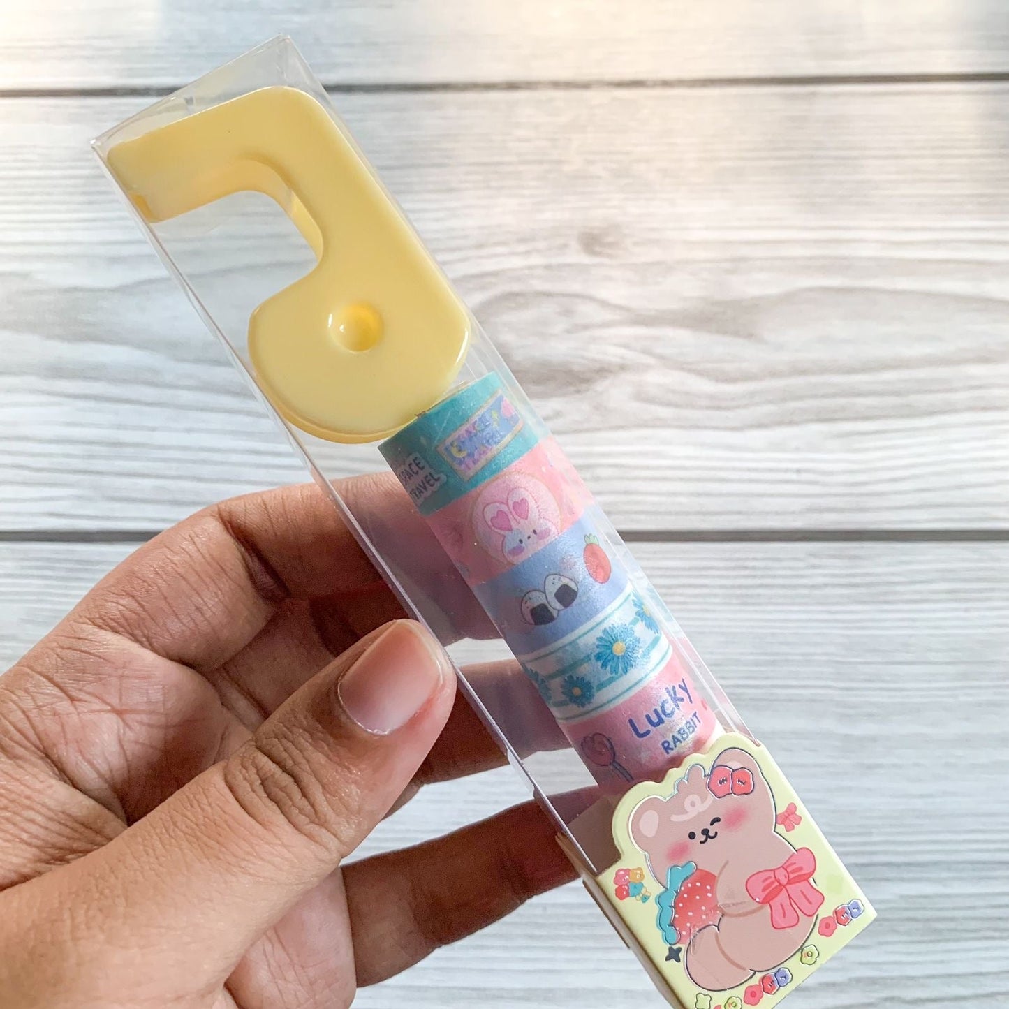 Kawaii Mini Washi Tape Rolls + Tape Dispenser