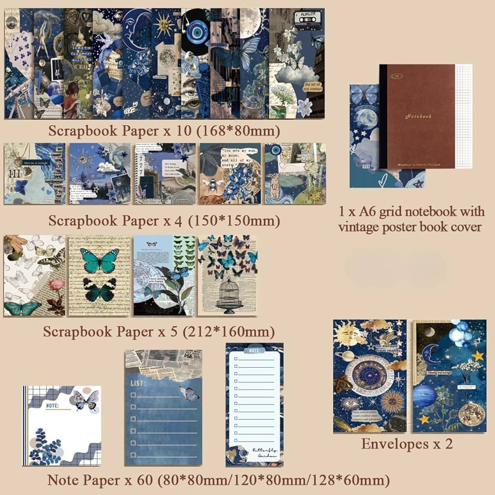 125-Piece Scrapbooking & Journaling Kit