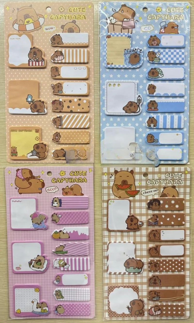 Cute Capybara Sticky Notes Set