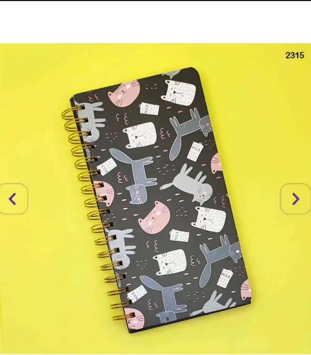 Cat Themed Spiral Desk Planner