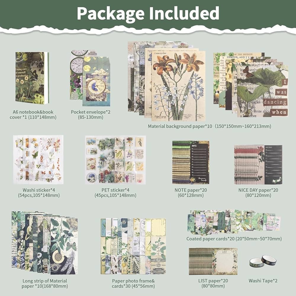 125-Piece Scrapbooking & Journaling Kit