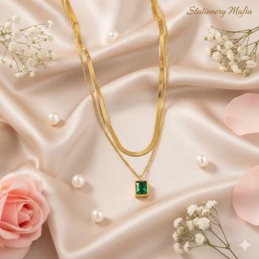 Emerald Muse Layered Necklace