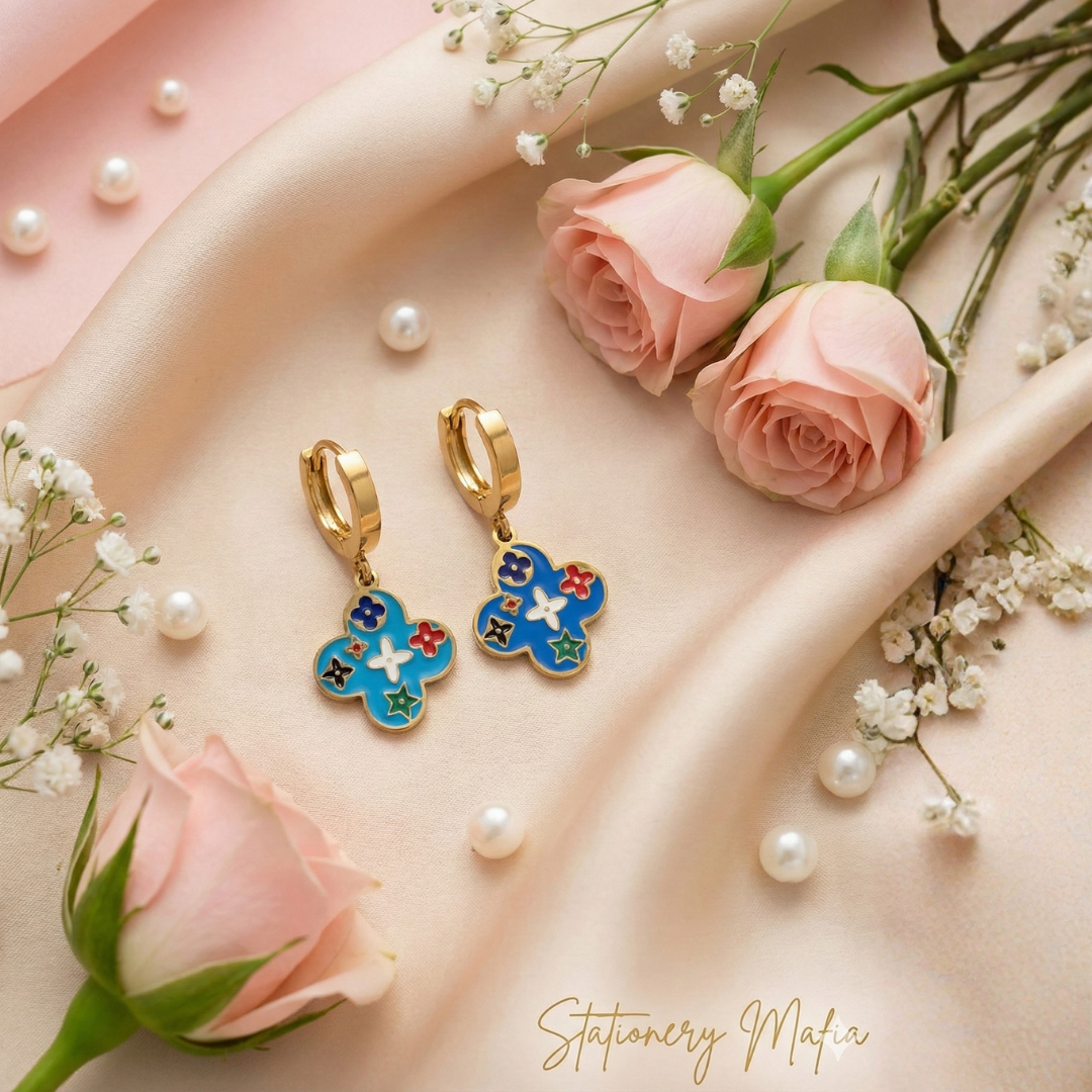 Parisian Clover Drop Earrings